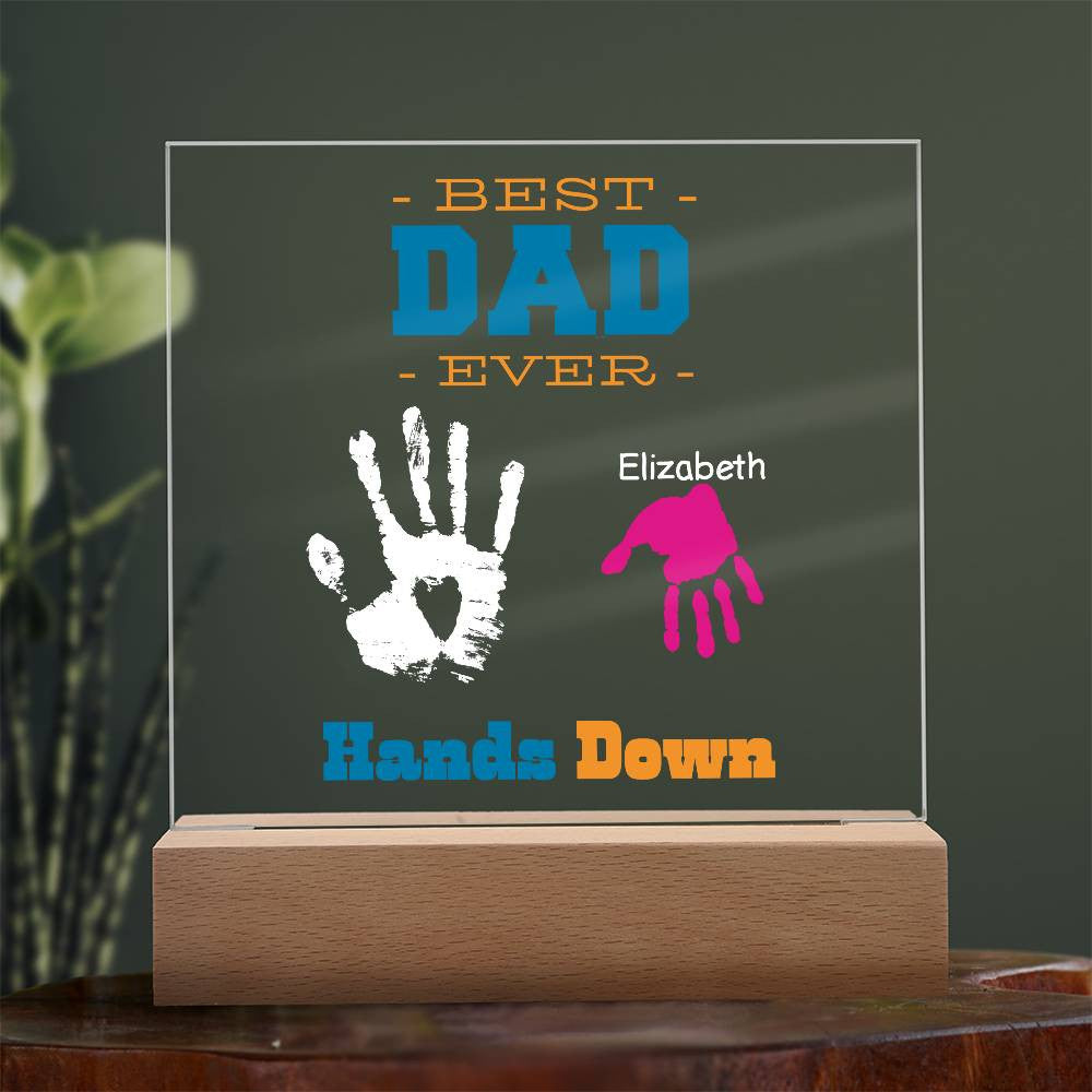 Best Dad Ever Hands Down with Childrens Names-[Heartfelt Family Gift]