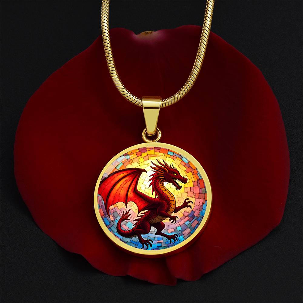 Red Dragon Pendant Necklace