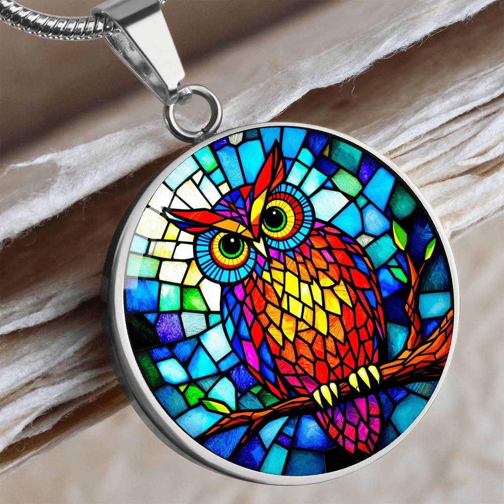 Owl Necklace with Engraving