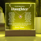 Daughter from Mom Acrylic & Love Knot Necklace Gift Set-[Heartfelt Family Gift]