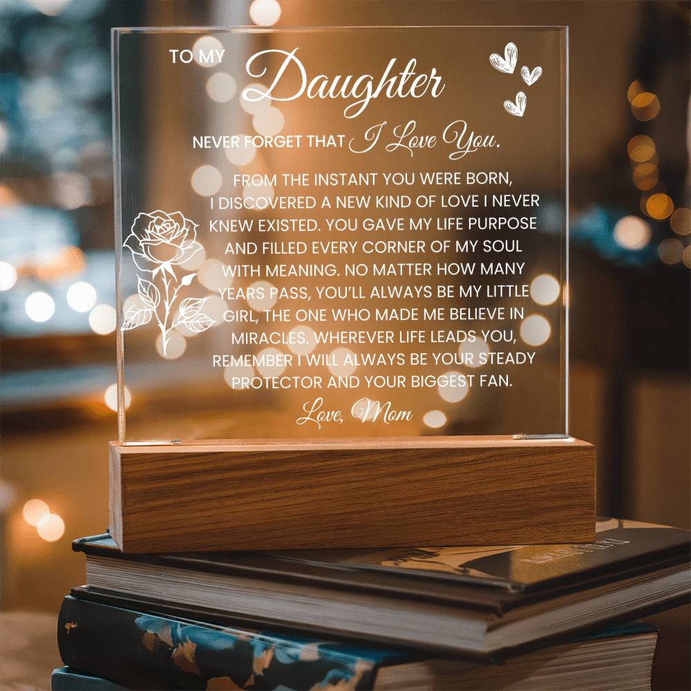 Daughter Rose Plaque Gift
