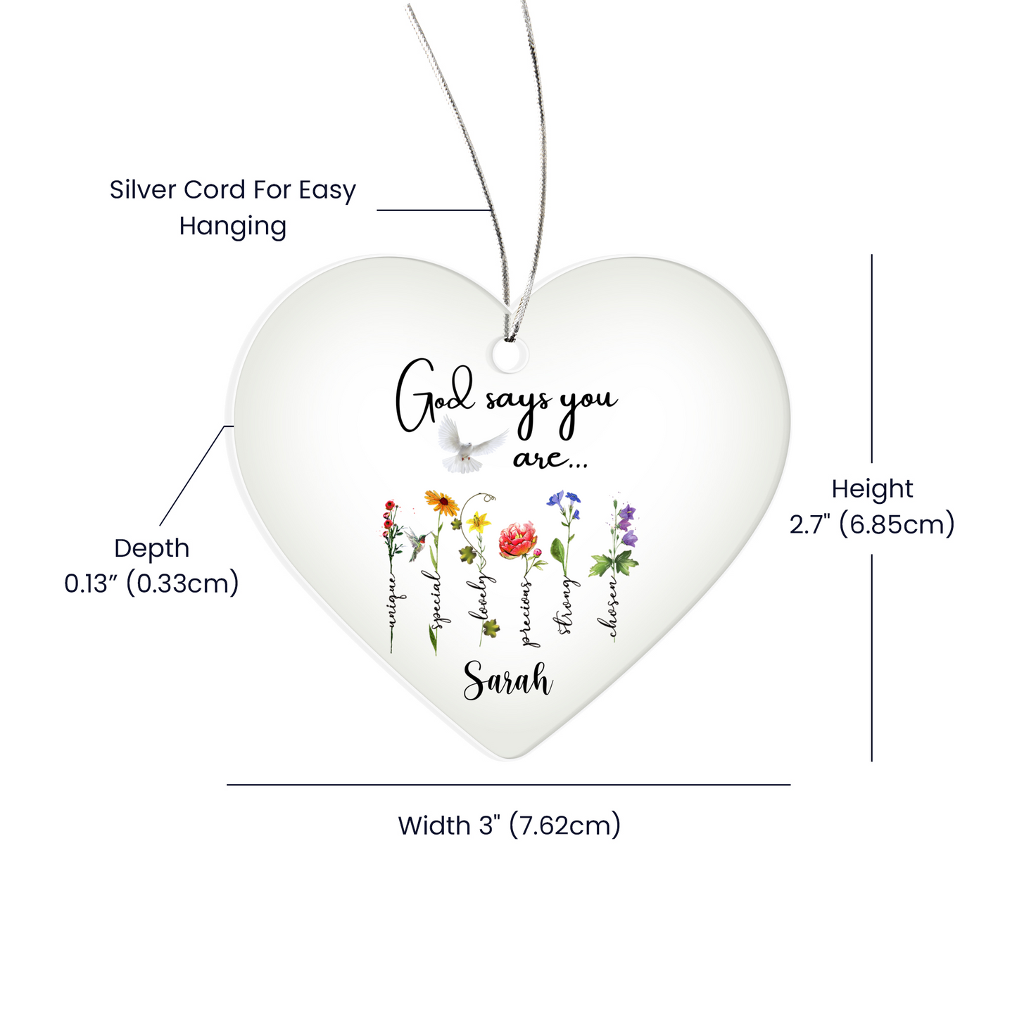 God Says you are Christmas Ornament