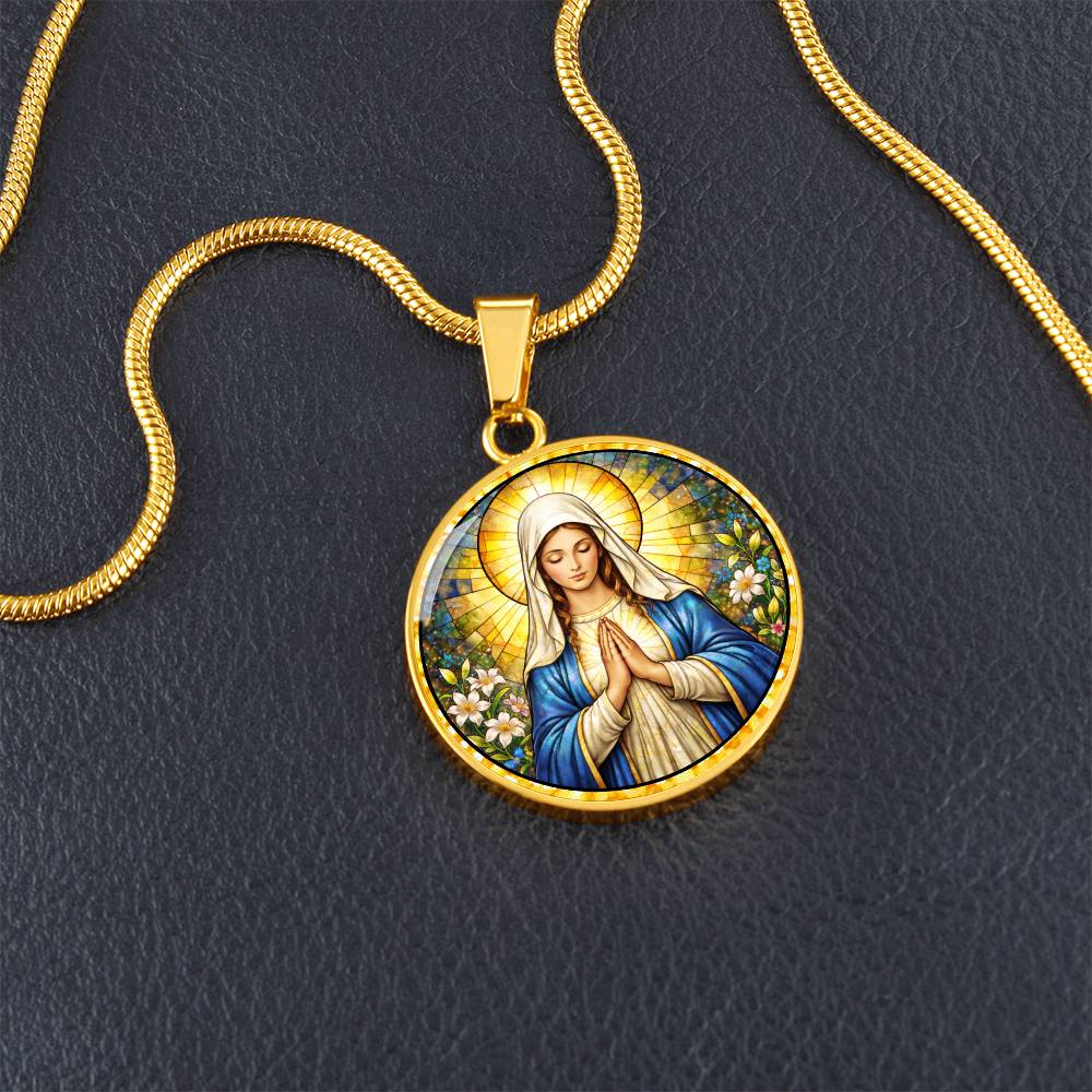 Mother Virgin Mary Personalized Engraved Necklace Bracelet or Keychain