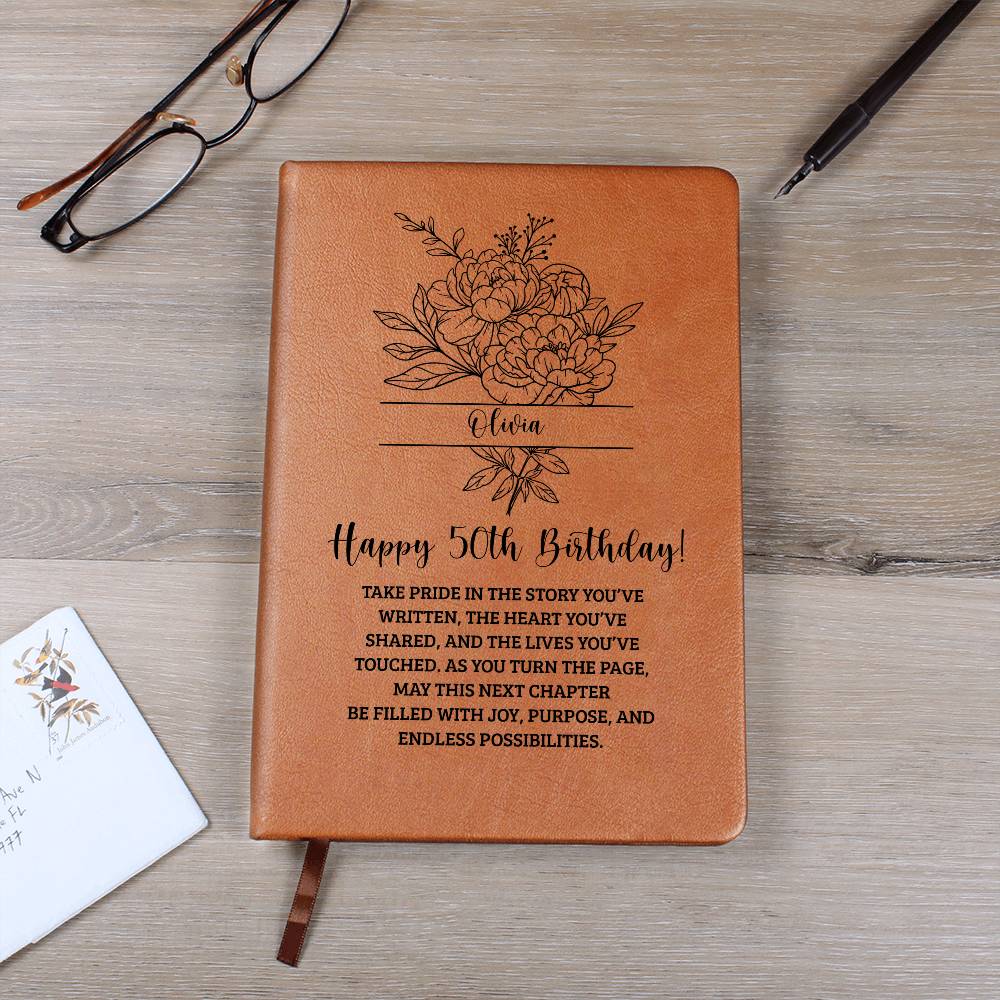 50th Birthday Birth Flower Journal