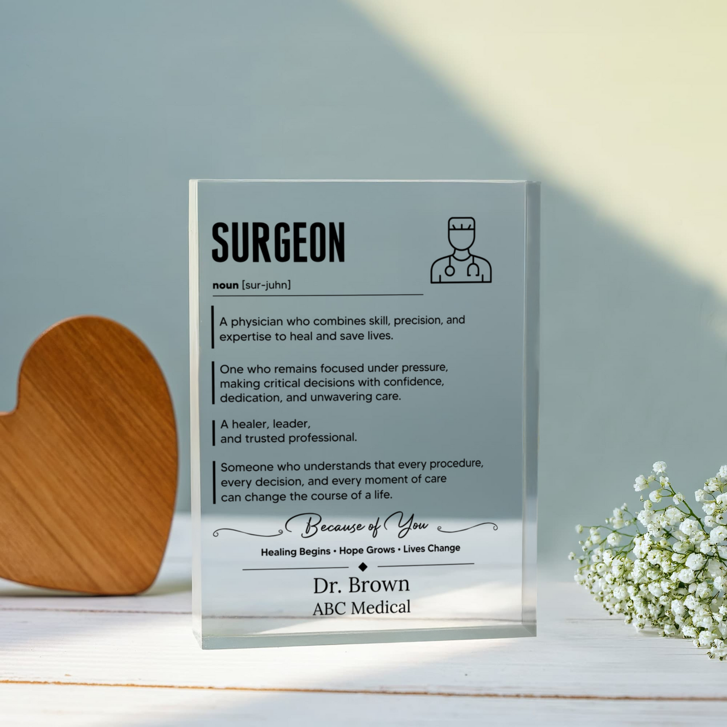Surgeon Appreciation Gift, Thank You Gift for Doctor