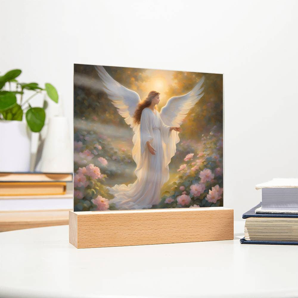Guardian Angel Acrylic Plaque-[Heartfelt Family Gift]