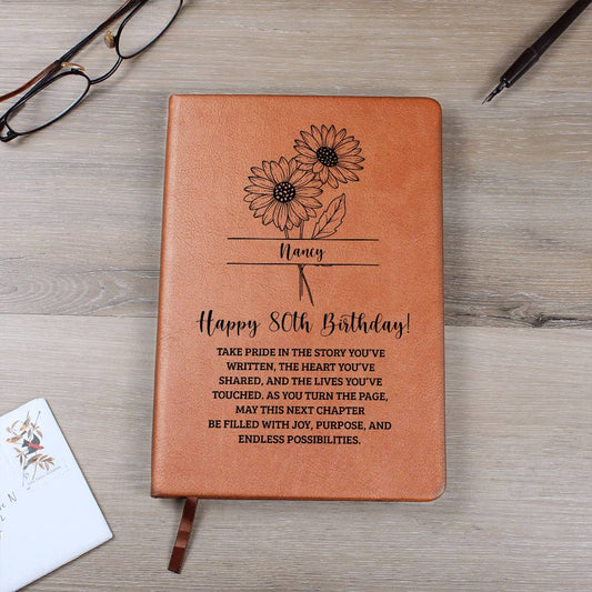 80th Birthday Birth Flower Journal