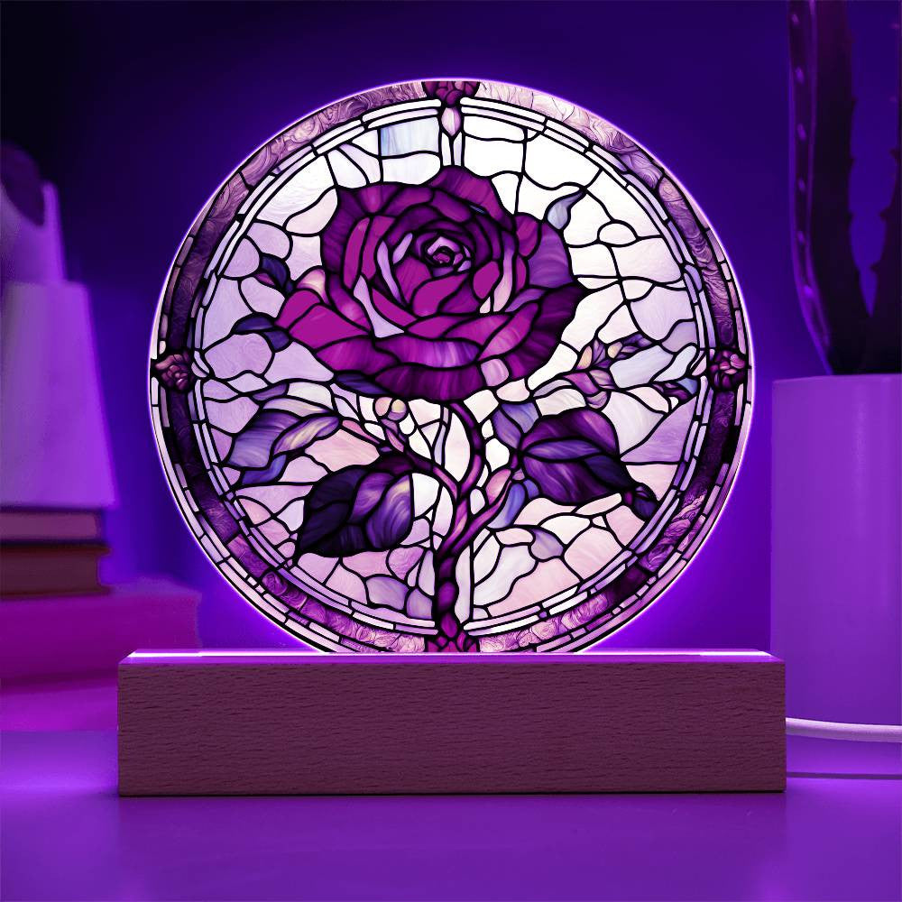 Rose Acrylic LED Home Decor Nightlight-[Heartfelt Family Gift]