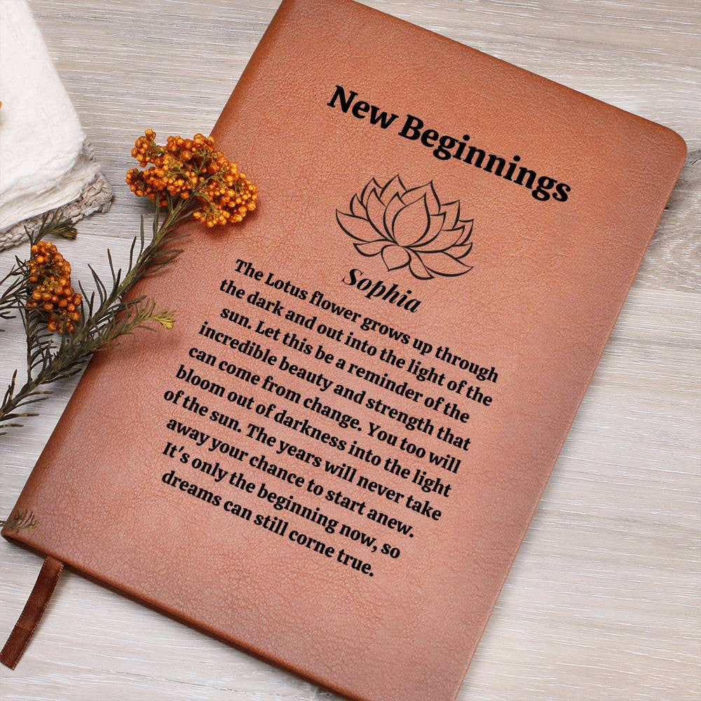 New Beginnings Lotus Flower Journal-[Heartfelt Family Gift]