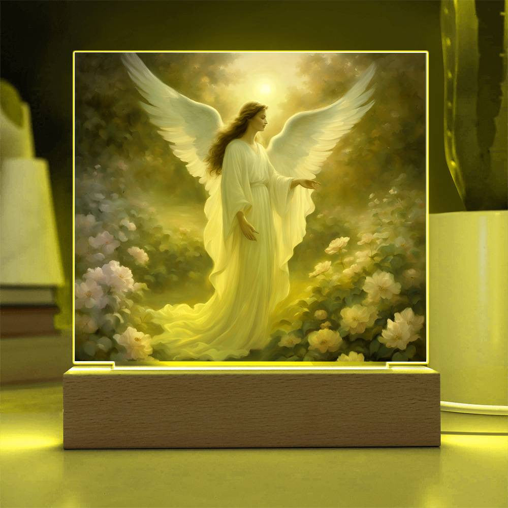 Guardian Angel Acrylic Plaque-[Heartfelt Family Gift]