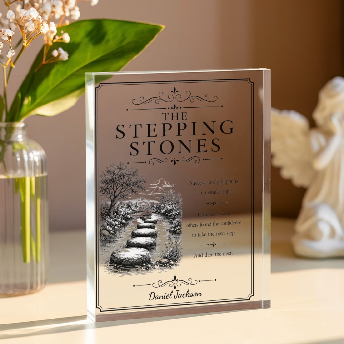 Stepping Stone Farewell Plaque, Personalized Gift for Retirement