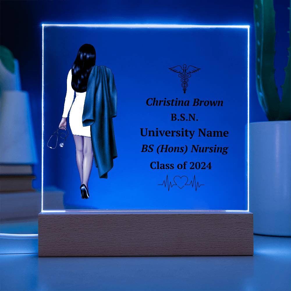 Personalized Nursing Graduation Gift Plaque-[Heartfelt Family Gift]