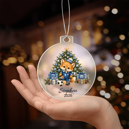 Fox Kids Soccer Christmas Ornament