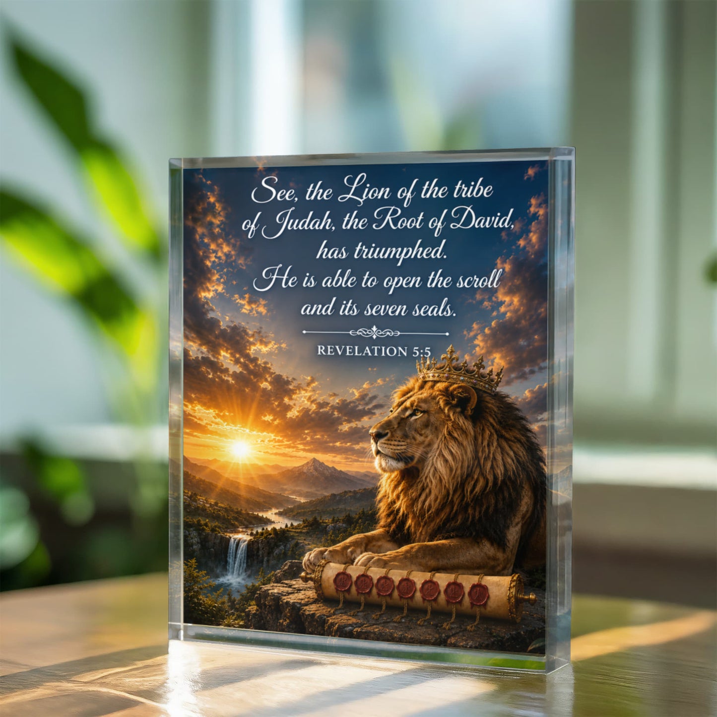 Revelations 5:5 Bible Verse Christian Plaque