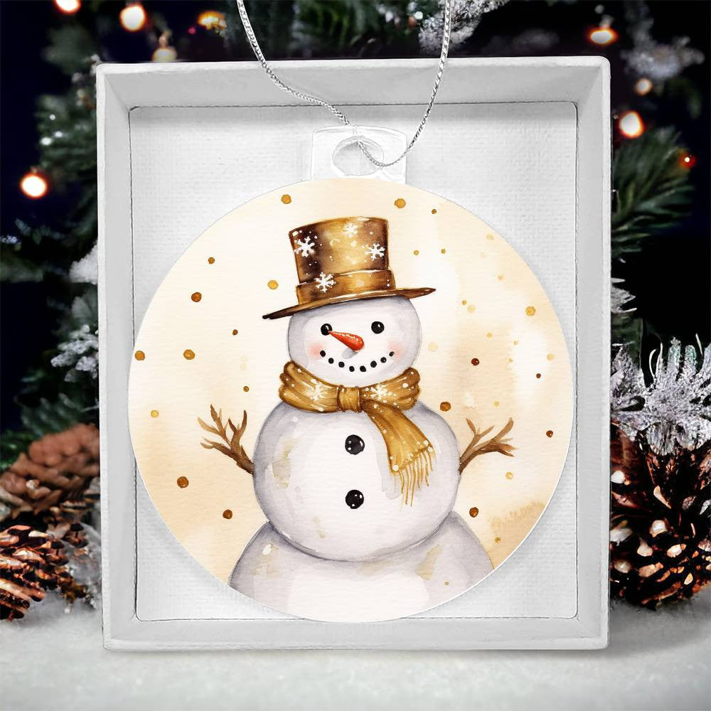 Golden Christmas Acrylic Christmas Ornament-[Heartfelt Family Gift]