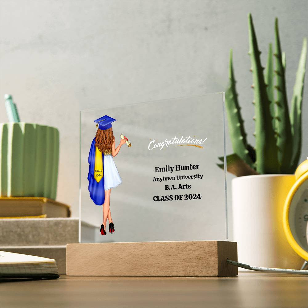 Graduation Acrylic Square Plaque-[Heartfelt Family Gift]