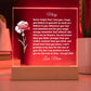 Personalized encouragment plaque for daughter - No Rain No Flowers-[Heartfelt Family Gift]