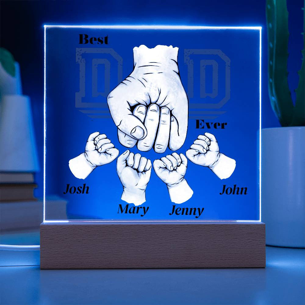 Best Dad Ever Acrylic Plaque-[Heartfelt Family Gift]