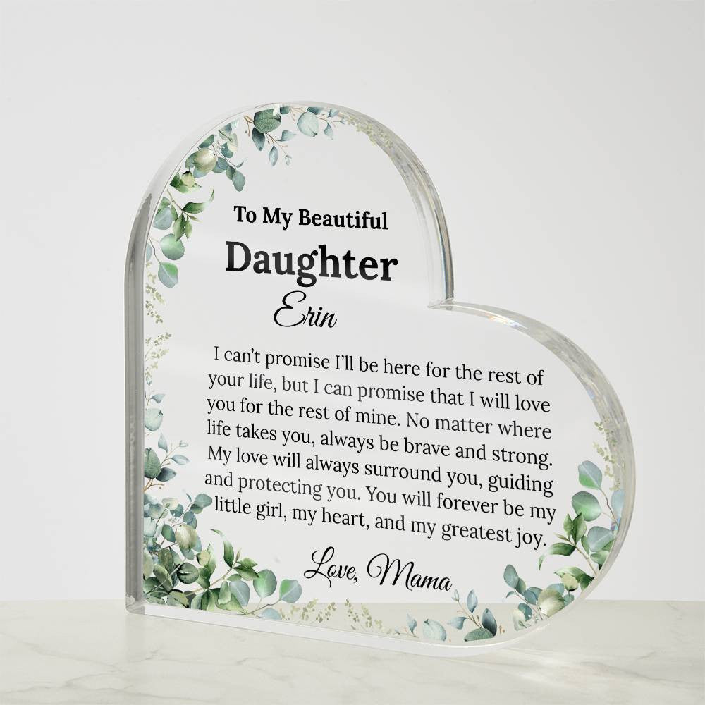Personalized Daughter Heart Plaque