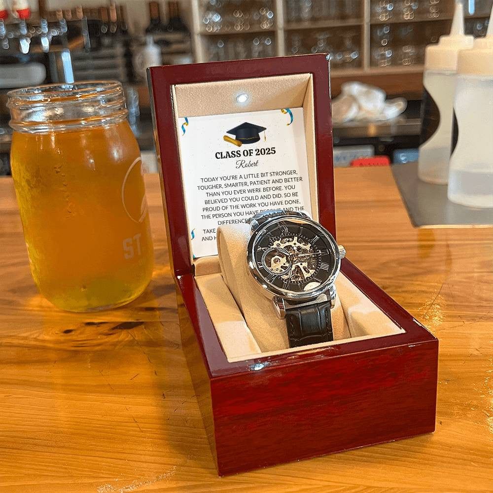 Class of 2025 Graduation Gift Openwork Watch-[Heartfelt Family Gift]