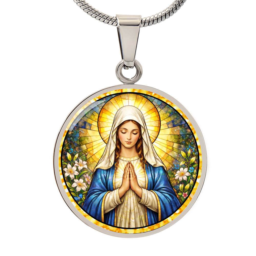 Mother Virgin Mary Personalized Engraved Necklace Bracelet or Keychain