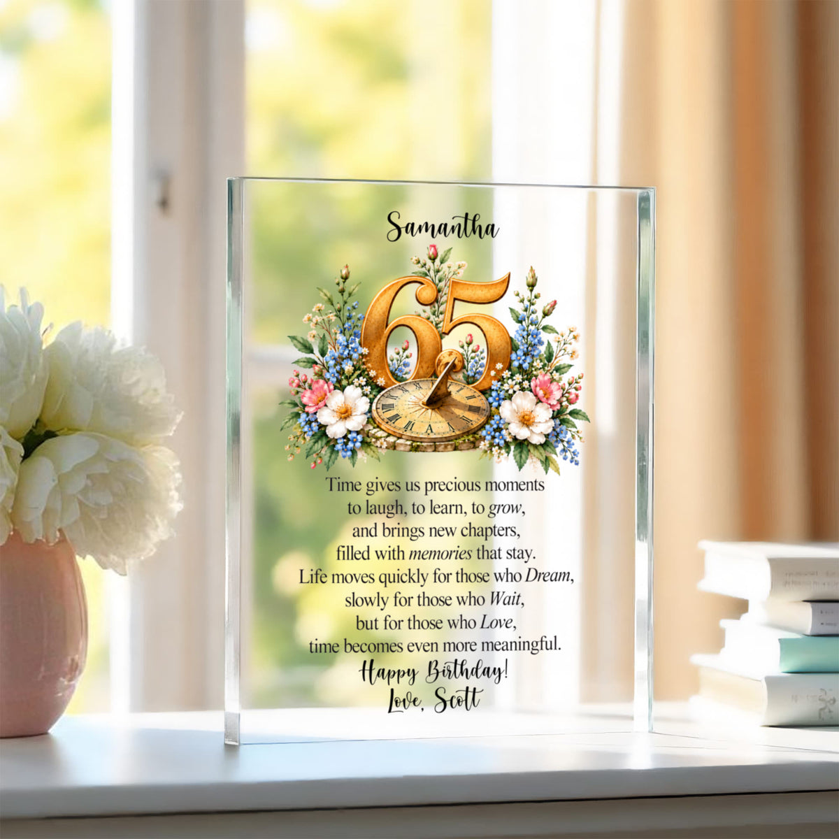 Personalized 65th Birthday Plaque