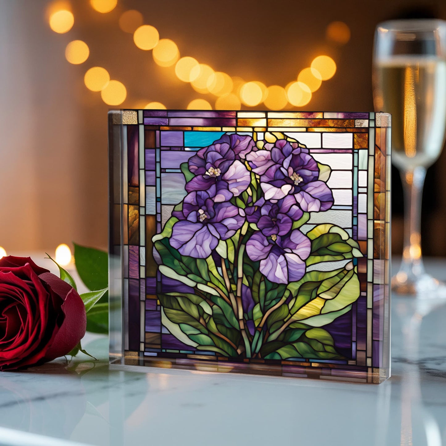 Floral Lavender Flower Decorative Plaque