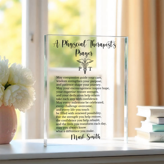 A Physical Therapists Prayer Plaque