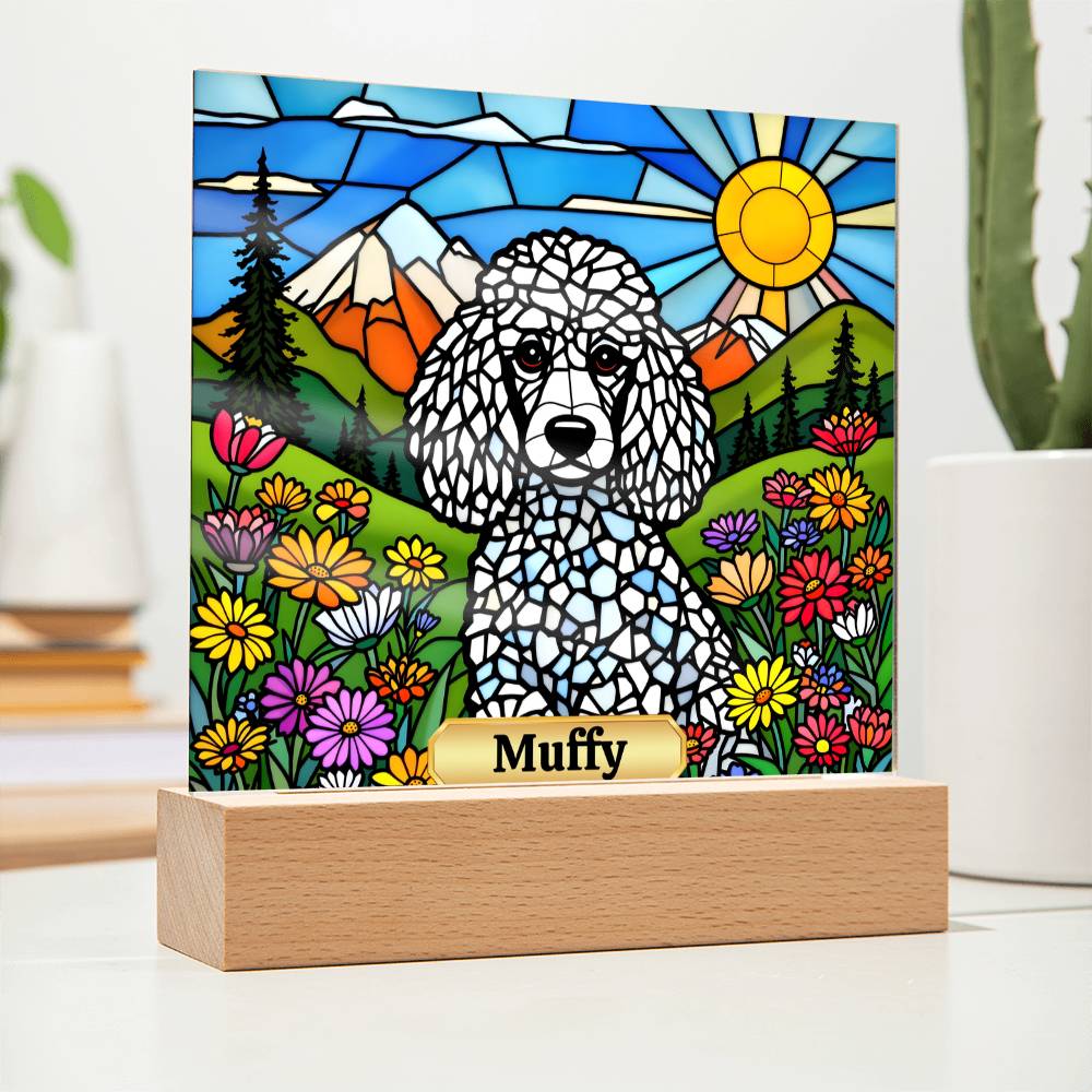 Poodle Lighted Plaque