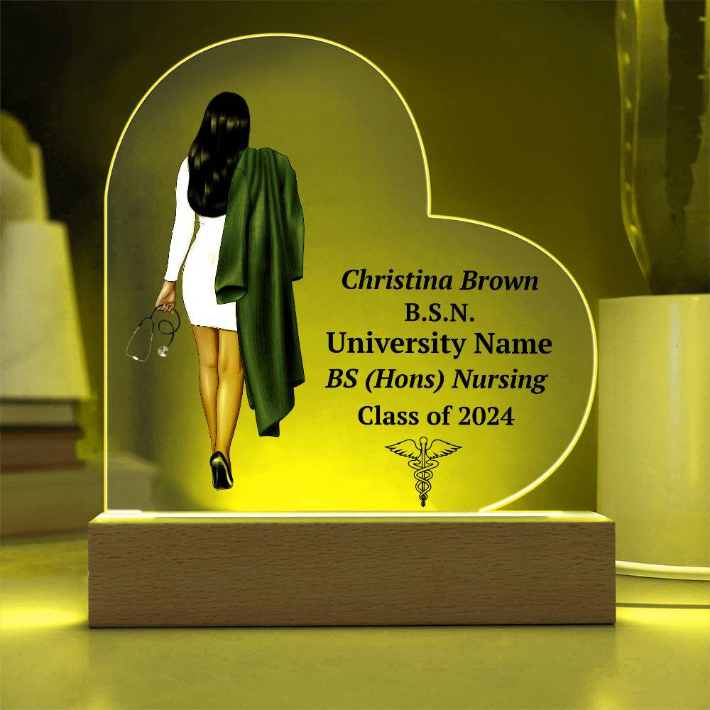 Personalized Nursing Graduation LED Plaque Gift-[Heartfelt Family Gift]
