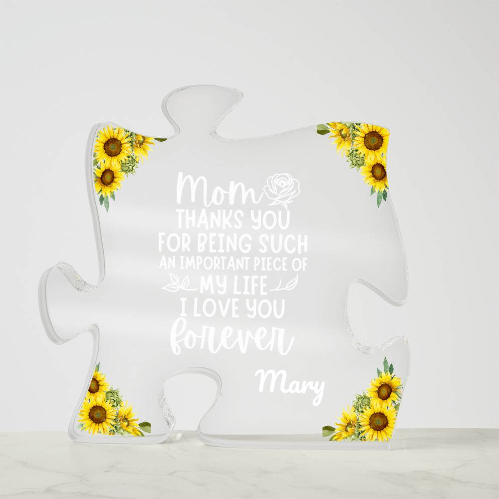 Mom Acrylic Puzzle Plaque-[Heartfelt Family Gift]
