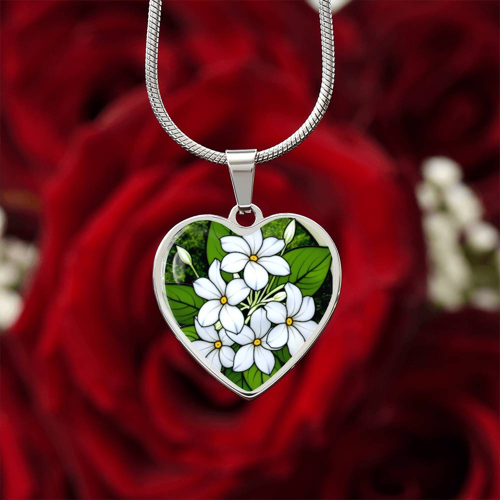 Lily of The Valley Floral Necklace with Engraving