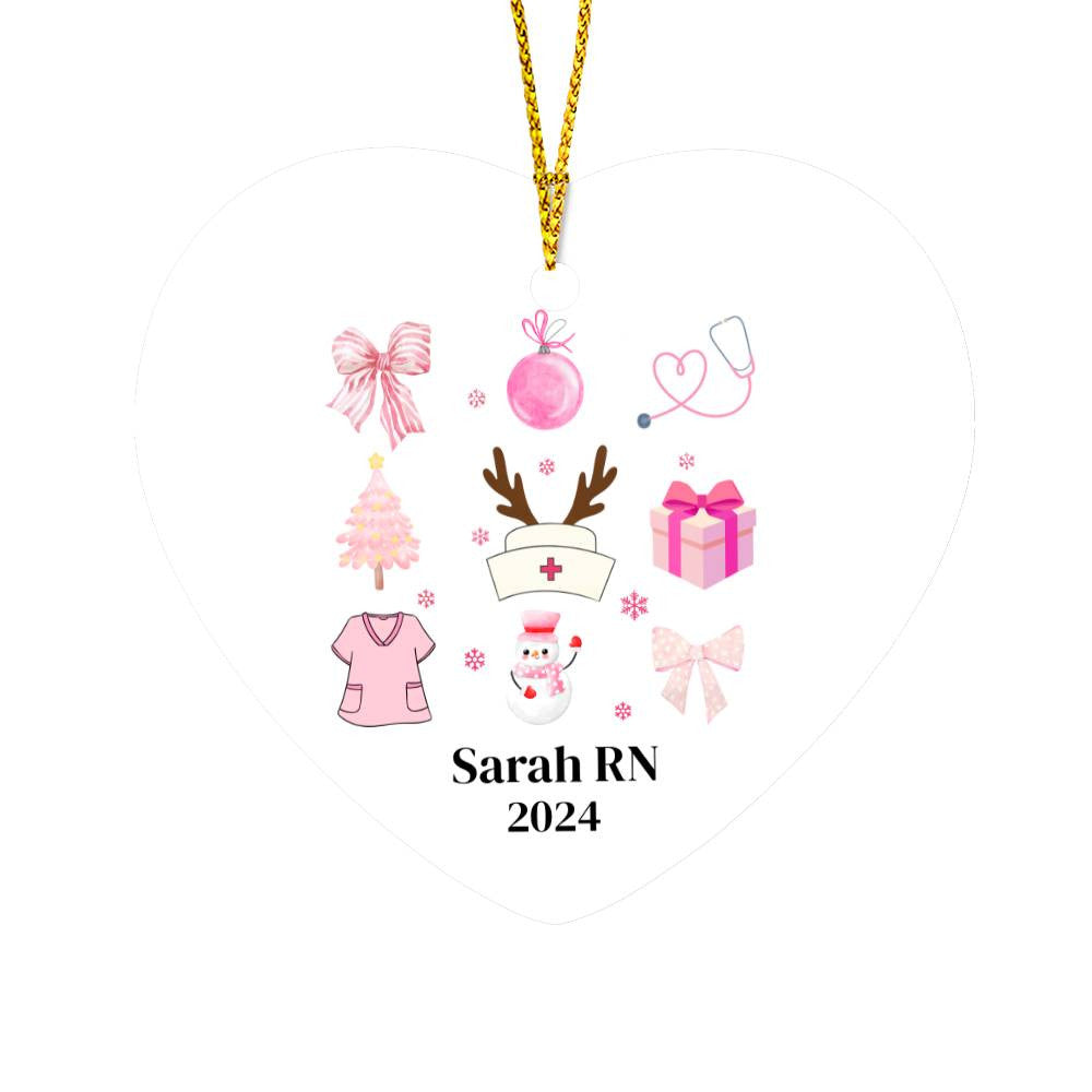 Nurse Heart Ornament-[Heartfelt Family Gift]