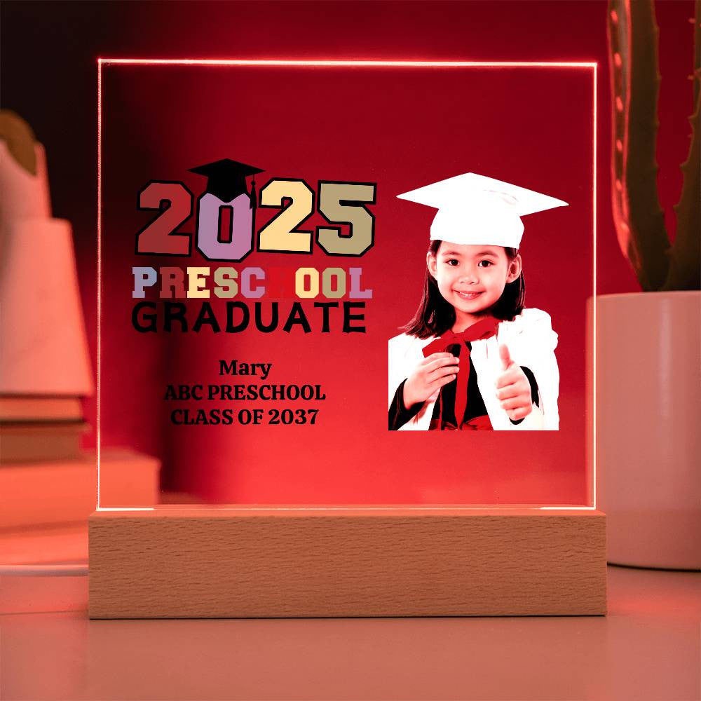 Preschool Graduation Photo LED Plaque-[Heartfelt Family Gift]