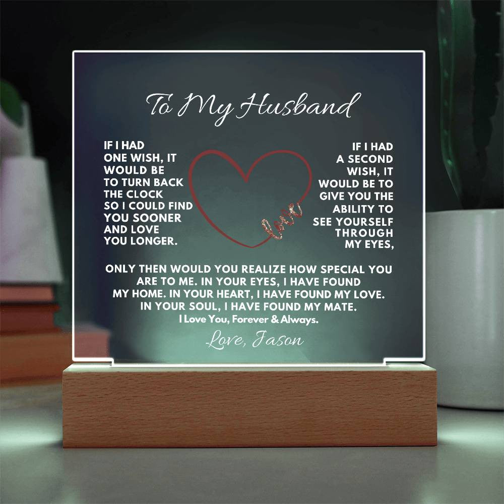 To My Husband Acrylic Plaque Gift-[Heartfelt Family Gift]