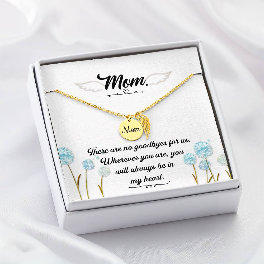 There are no goodbyes(1) Mom Memorial Necklace-[Heartfelt Family Gift]
