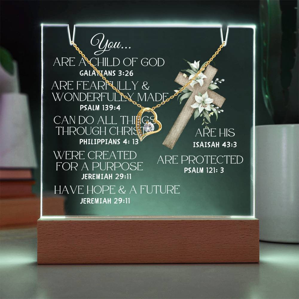 Child of God Necklace and Jewelry holder Gift Set-[Heartfelt Family Gift]