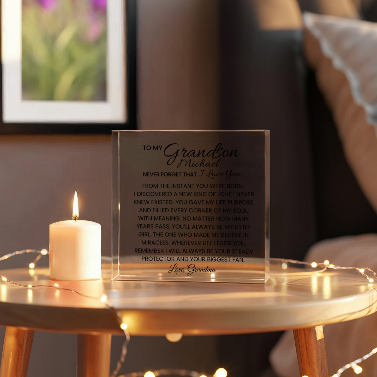 Personalized Grandson Plaque Gift