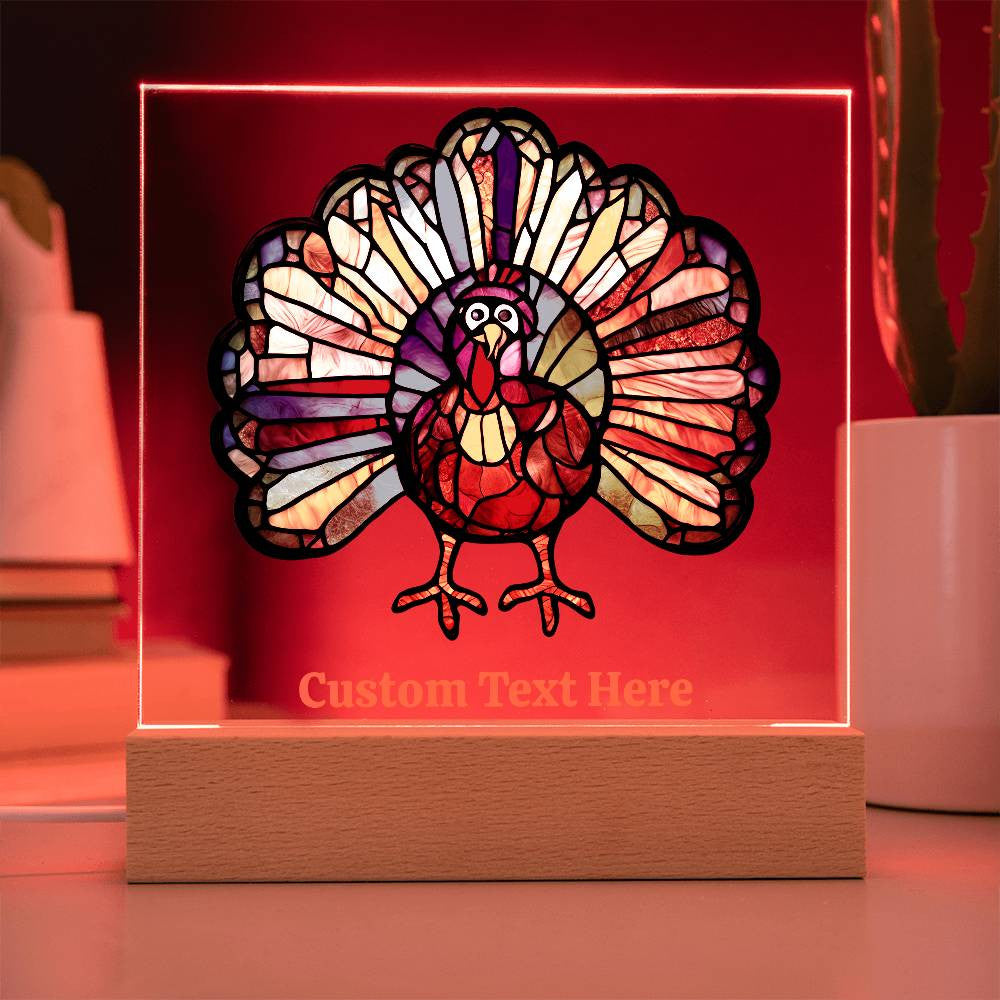 Thanksgiving Turkey Acrylic Plaque-[Heartfelt Family Gift]