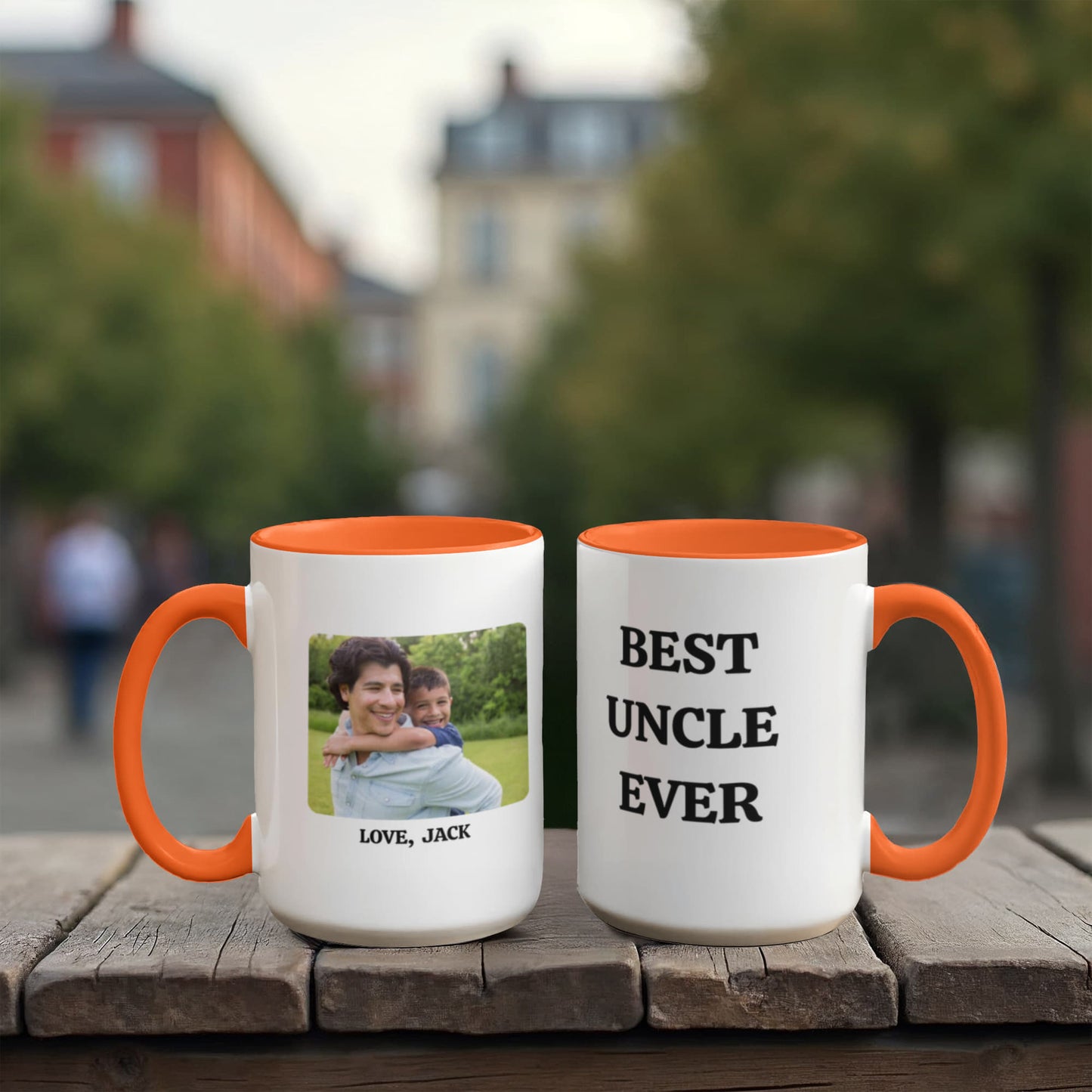 Best Uncle Photo Mug, Custom Coffee Cup, Uncle Gift Idea, Personalized Ceramic Mug, Two Tone Photo Mug, 11oz 15oz, Gift for Him