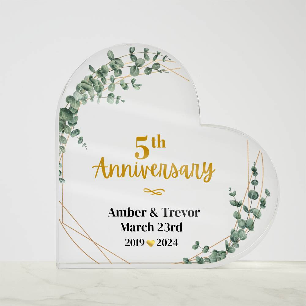 5th Wedding Anniversary Plaque-[Heartfelt Family Gift]
