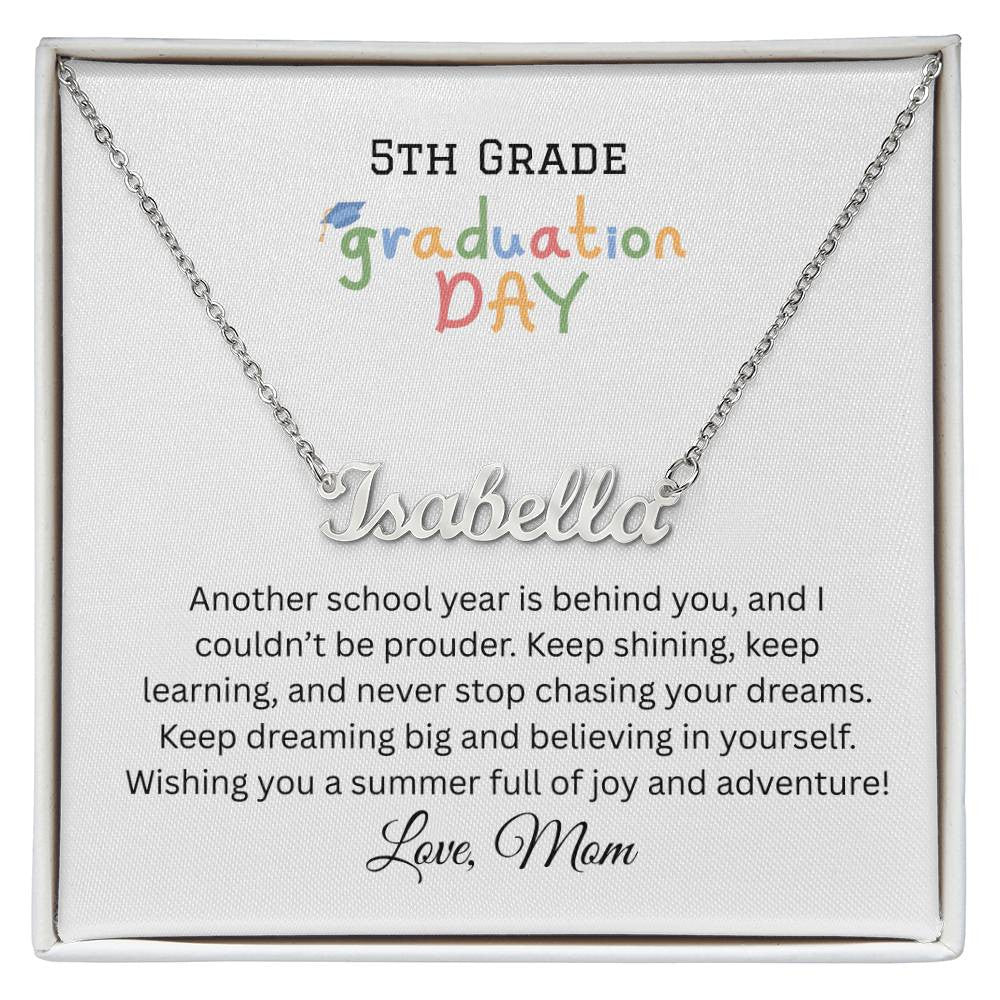 Graduation Name Necklace Customized Grade Year