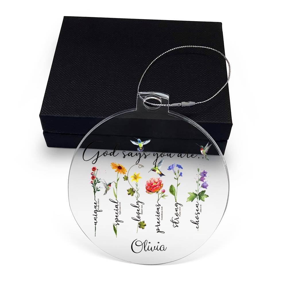 God Says you are Christmas Ornament