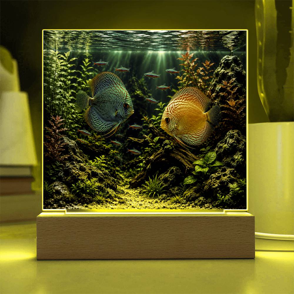 Virtual Discus Fish Aquarium Acrylic Plaque