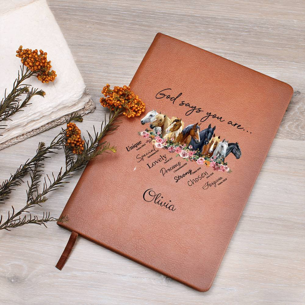 Horses God Says You Are Personalized Name Journal-[Heartfelt Family Gift]