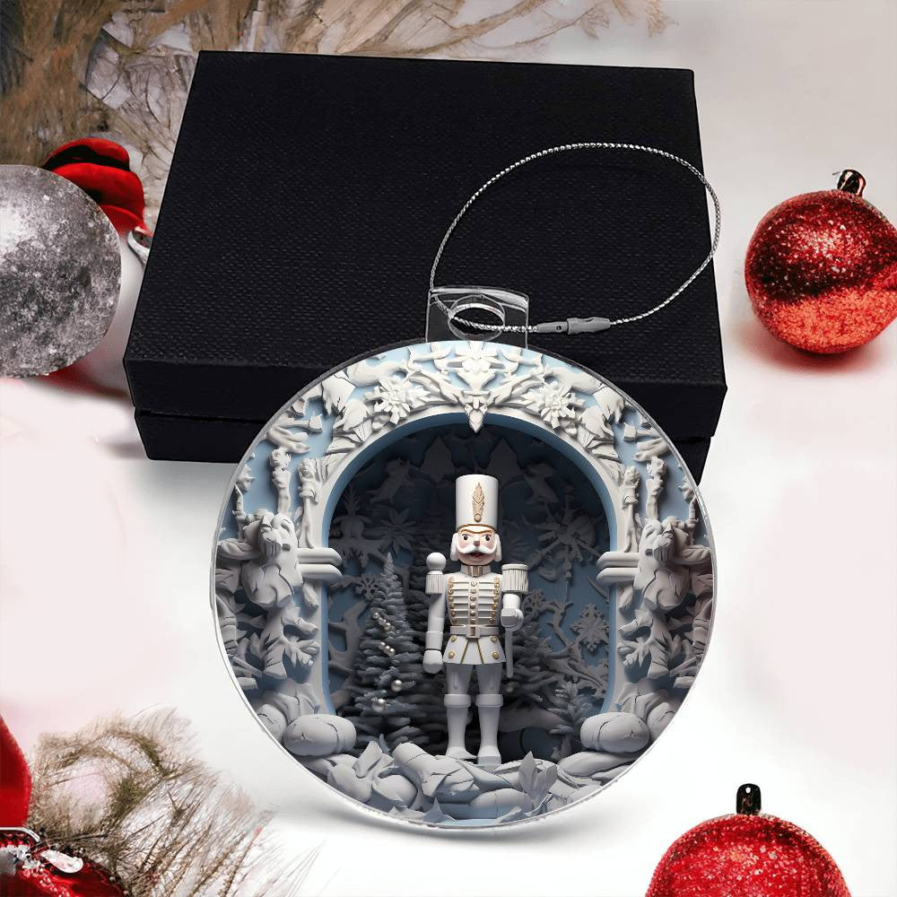 Nutcracker Acrylic Christmas Ornament-[Heartfelt Family Gift]
