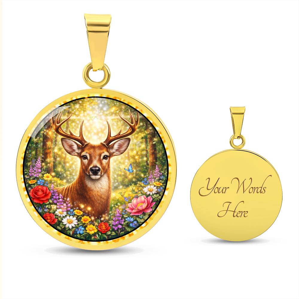 Deer Engraved Necklace Bracelet Keychain