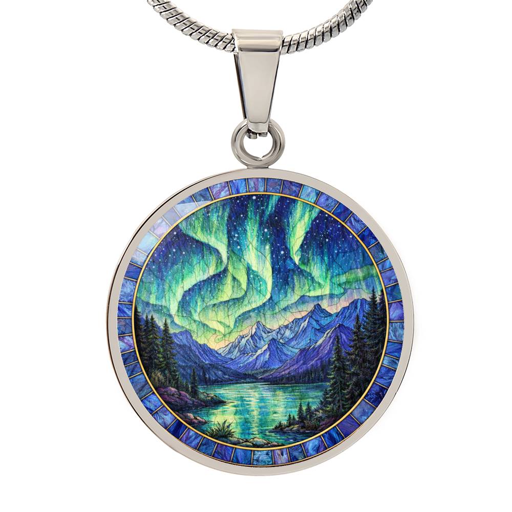 Northern Lights Necklace Pendant, Aurora Borealis Jewelry, Gift for Nature Lovers, Northern Lights Bracelet