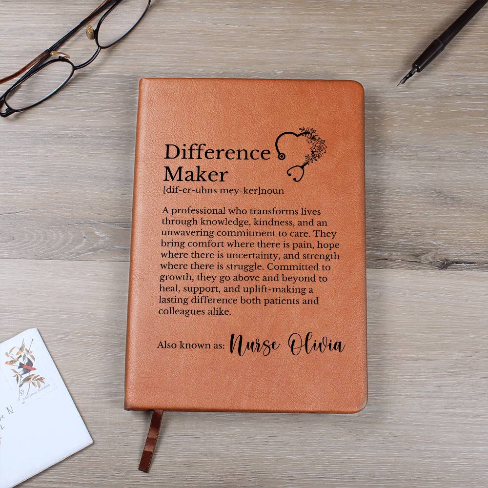 Personalized Difference Maker Journal for Nurse