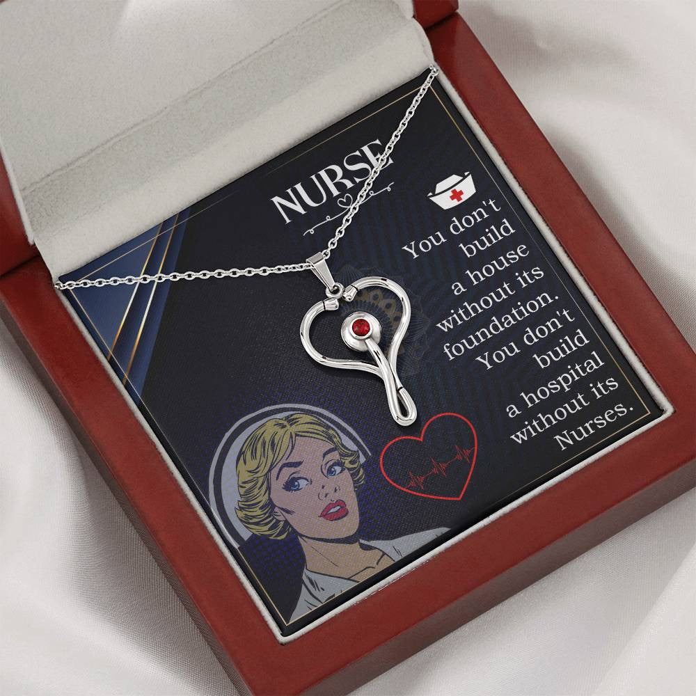Nurse Appreciation Stethoscope Necklace Gift-[Heartfelt Family Gift]